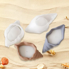 Molde Silicona Contenedor Porta Velas Caracol M1 Concreto