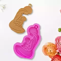 Molde Silicona Llavero Dije Madre Y Bebe Colgante Resina - comprar online