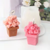 Molde Silicona Vela Maceta con Rosas - comprar online