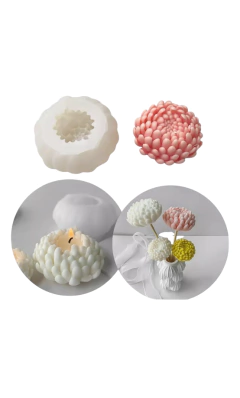 Molde Silicona Flor Crisantemo Grande Velas - comprar online
