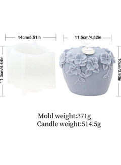 Molde Silicona Velas Flores Talladas M3 en internet