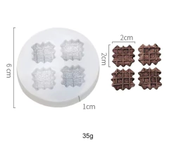Molde Silicona 4 Mini Cookies M1 Fondant Porcelana Fria - comprar online