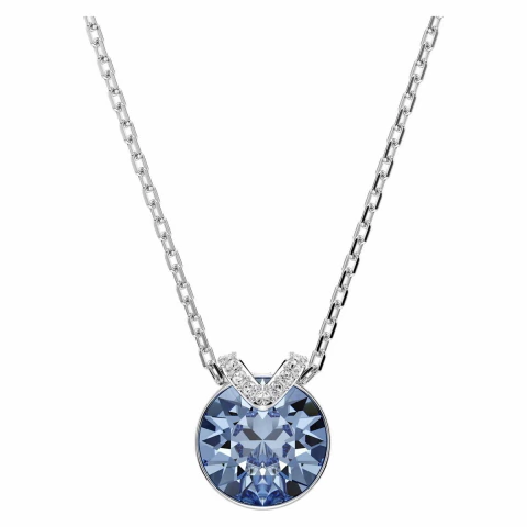 Colgante Swarovski Bella V 5734232 Talla redonda, Azul, Baño de rodio 