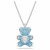Colgante Swarovski Oso Teddy 5737620 Azul, Baño de rodio