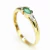 Anillo Oro Amarillo 18 Kts Esmeralda y diamantes ANDE144