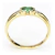 Anillo Oro Amarillo 18 Kts Esmeralda y diamantes ANDE144 - comprar online