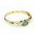Anillo Oro Amarillo 18 Kts Esmeralda y diamantes ANDE144 - La Peregrina - Joyas y Relojes