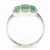 Anillo Oro Blanco 18 Kts Esmeraldas Naturales y diamantes ANDE203 - tienda online