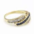 Anillo Oro Amarillo 18 Kts Diamantes y Zafiros Azules ANDZ036 - tienda online