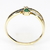 Anillo Oro Amarillo 18 Kts Diamantes, Zafiros Azules y Esmeralda ANDZE045 - La Peregrina - Joyas y Relojes
