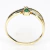 Anillo Oro Amarillo 18 Kts Diamantes, Zafiros Azules y Esmeralda ANDZE045 - La Peregrina - Joyas y Relojes