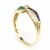 Anillo Oro Amarillo 18 Kts Diamantes, Zafiros Azules y Esmeralda ANDZE045 - tienda online