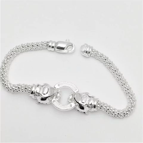 Pulsera Pantera Piedras Plata 925 Italiana Mujer Pupl298