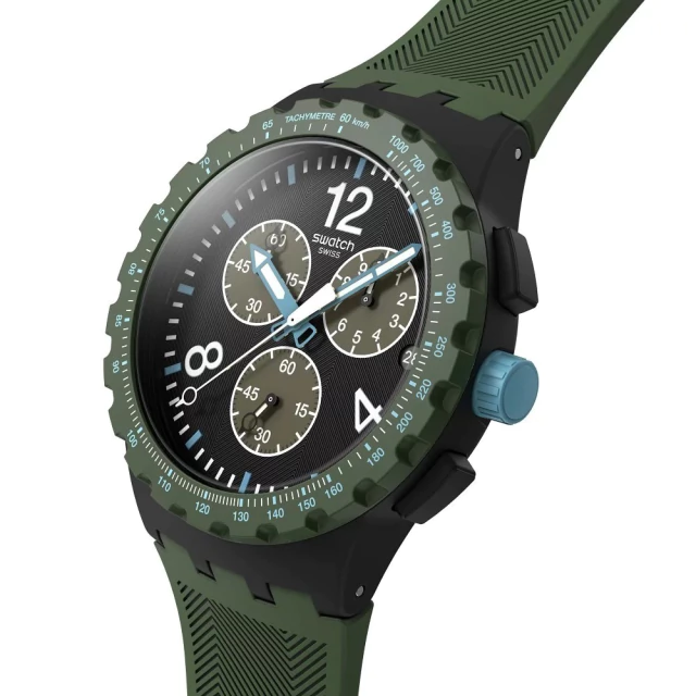 Reloj Swatch Chrono Plastic Olive Rush SUSB421 Originals 42 mm — imagen 2
