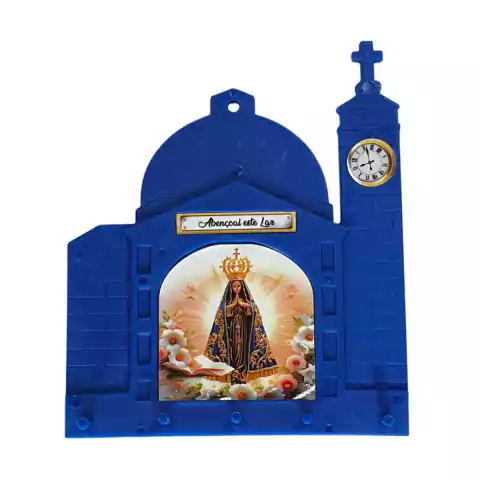 Porta Chaves Chaveiro Azul Com Tema Da Nossa Senhora