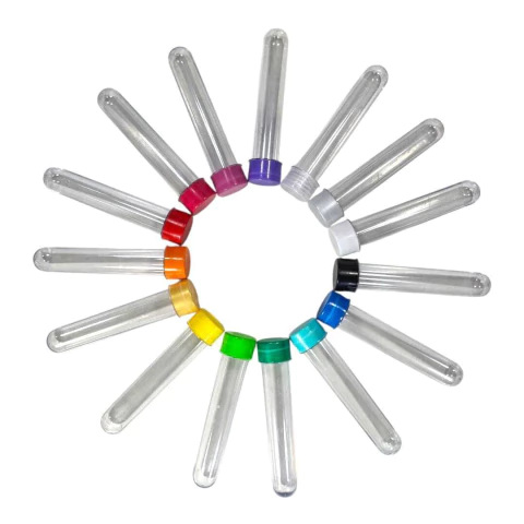 Tubete Transparente Com Tampa Artesanato Festinha Aniversário