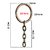 Argolas para chaveiro 23mm com correntes 5 elos 100 unidades Ouro Velho - comprar online