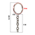 Argola Batida Italiana 32mm Dourada Com Corrente Para Chaveiros 10 Unidades - comprar online