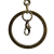 Argola Batida 30mm Para Chaveiros Com Fecho Mosquetão Ouro Velho 10 unidades - Russo Art