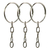 Argola 23mm Para Chaveiro Prata 100 Unidades