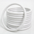 Argola Plástica Branca Para Artesanato 11,5cm 10 Unidades