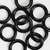 Argola Plástica Preta Para Artesanato 2,3cm 10 Unidades - Russo Art