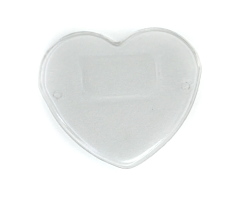 KIT Base Acrílica Coração Médio 6cm Com borda 50 Unidades