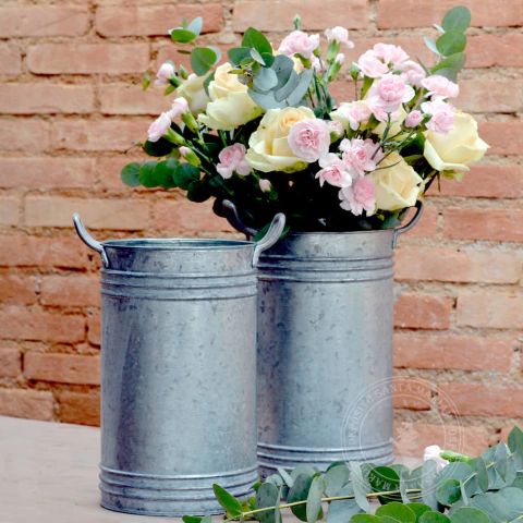 Vaso Rústico Galvanizado