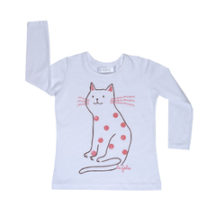 remera clàsica estampada/ Gato Bigotes