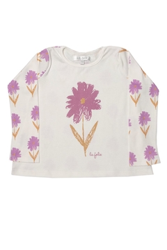 Remera combinada Margarita Lila