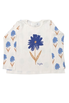 Remera combinada Margarita Azul