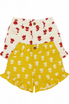 Short volado tusor tulipan fondo maiz - La Folie