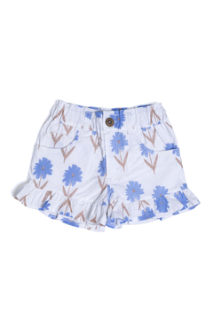 Short volado/Margarita azul