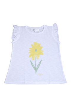 Remera flame estampada Margarita amarilla