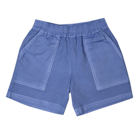 Short Bali gabardina azul regata