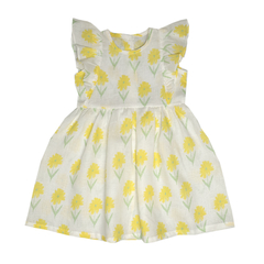 Vestido Patricia lino Margarita Amarilla