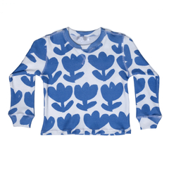 Buzo clásico waffle tulipán azul