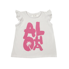 Remera manga aletas Aloha rosa