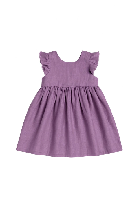Vestido Vivian Lino uva