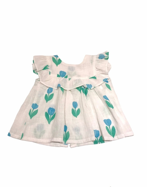 Camisa wendy Tulipan turquesa