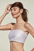Top bandeau strapless de tricot engomado bikini traje de baño