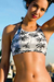 Corpiño top escote americano bikini traje de baño 