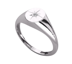 Anel Sinete Redondo Stella com Diamante na internet