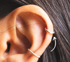 Piercing liso fecho aro boleado 8 mm - comprar online