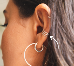 Piercing pressão três elos - Mast Joias