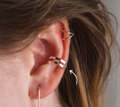 Piercing pressão dois elos largos - comprar online