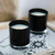 Vela vaso de vidrio liso negro - comprar online