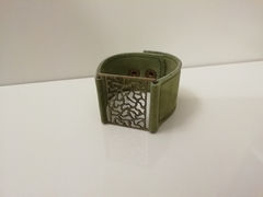 Imagen de Brazalete Minilazos Bronce-Gamuza