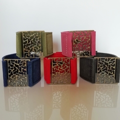 Brazalete Minilazos Bronce-Gamuza