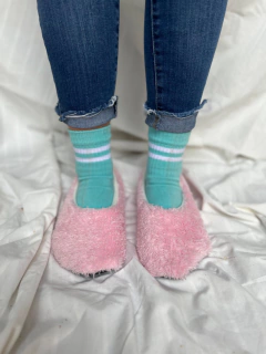 Pantufla Rosa y Beige en internet